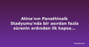 Atina'nın Panathinaik Stadyumu'nda bir asırdan fazla sürenin ardından ilk kapsamlı temizlik