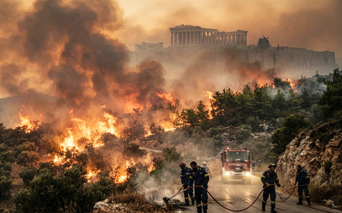Yunanistan'da 1 Ağustos'tan Bu Yana 500'den Fazla Orman Yangını Meydana Geldi