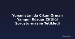 Yunanistan'da Çıkan Orman Yangını Rüzgar Çiftliği Soruşturmasını Tetikledi