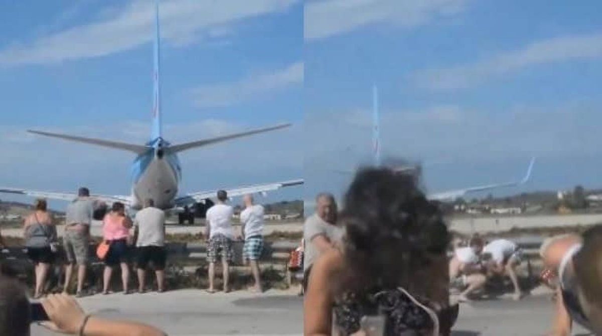 Skiathos Havalimanı'nda Jet Rüzgarına Kapılan Turist Ağır Yaralandı, Volos'a Sevk Edildi
