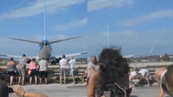 Skiathos Havalimanı'nda Jet Rüzgarına Kapılan Turist Ağır Yaralandı, Volos'a Sevk Edildi