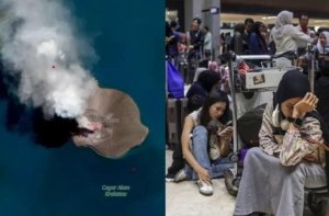 Endonezya'da Volkanik Patlama Havalimanlarını Kapatmaya Zorladı