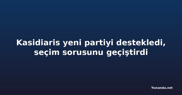 Kasidiaris yeni partiyi destekledi, seçim sorusunu geçiştirdi