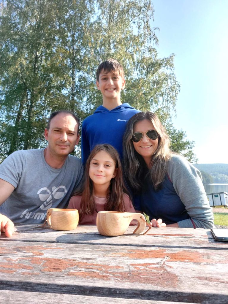 Norveç'te aile fotoğrafı