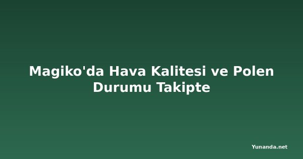 Magiko'da Hava Kalitesi ve Polen Durumu Takipte