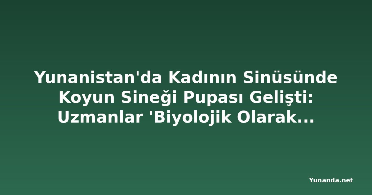 Yunanistan'da Kadının Sinüsünde Koyun Sineği Pupası Gelişti: Uzmanlar 'Biyolojik Olarak İmkansız' Diyor