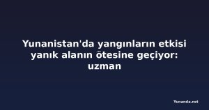Yunanistan'da yangınların etkisi yanık alanın ötesine geçiyor: uzman