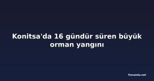 Konitsa'da 16 gündür süren büyük orman yangını