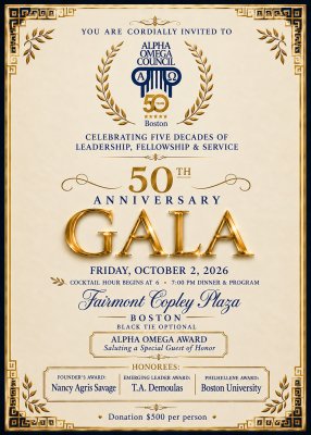 Alpha Omega Council 50. yıl dönümü Liderlik Öğle Yemeği'nde tüm eski başkanları onurlandıracak
