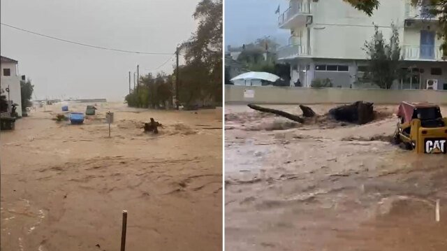 Yunanistan'ın Skiathos Adası'nda sel: Pelion'un güneyi için acil uyarı yayımlandı