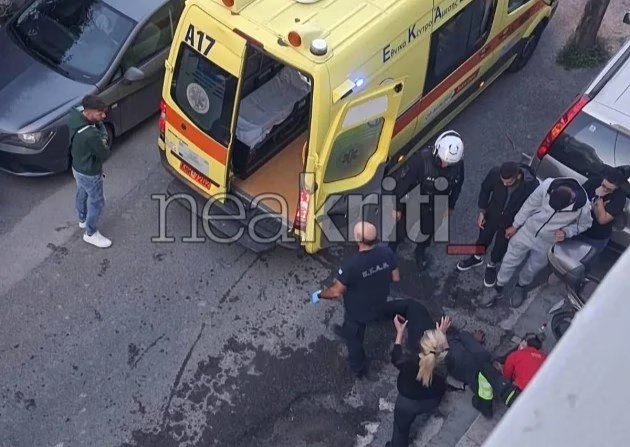 Heraklion'da yabancılar arasında kanlı kavga: Bir kişi sivri cisimle yaralandı