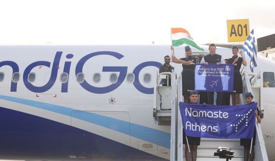 Hindistanlı havayolu IndiGo, Yunanistan-Hindistan hatlarında 9 ayda 60 binden fazla gidiş-dönüş yolcu taşıdı
