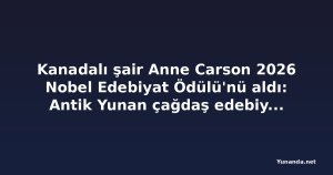 Kanadalı şair Anne Carson 2026 Nobel Edebiyat Ödülü'nü aldı: Antik Yunan çağdaş edebiyata ilham