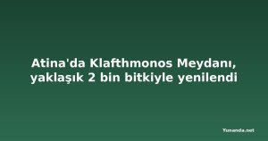 Atina'da Klafthmonos Meydanı, yaklaşık 2 bin bitkiyle yenilendi