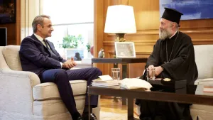 Avustralya Ortodoks Başpiskoposu Makarios, Yunanistan Başbakanı Miçotakis ile Atina'da görüştü