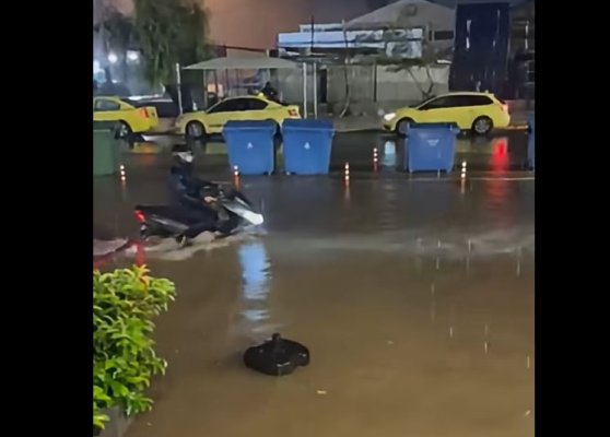 Atika'da şiddetli yağış: Megara'da eski ulusal yol kapandı, Perama'da caddeler su altında