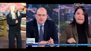 Yunan sunucu Lakis Lazopoulos, Yeni Demokrasi milletvekili Lazaridis'in Giannakopoulou'ya saldırısını eleştirdi